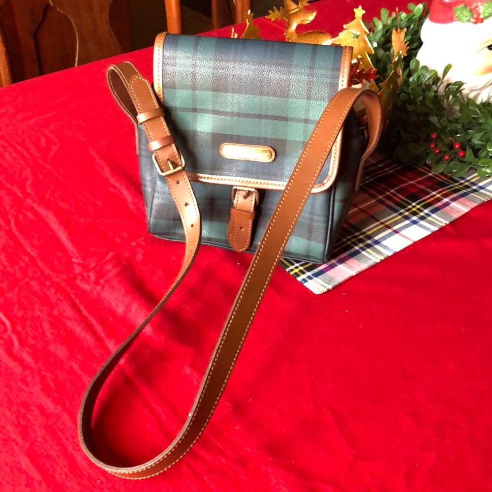 Ralph Lauren blackwatch plaid crossover bag